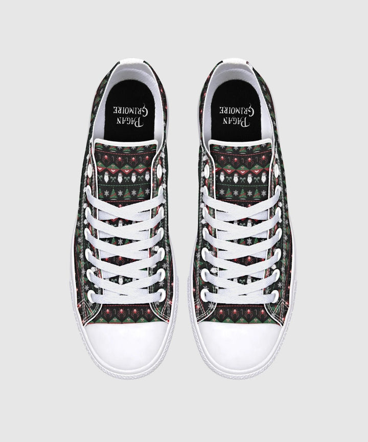 Merry Gothmas Low Tops - The Pagan Grimoire