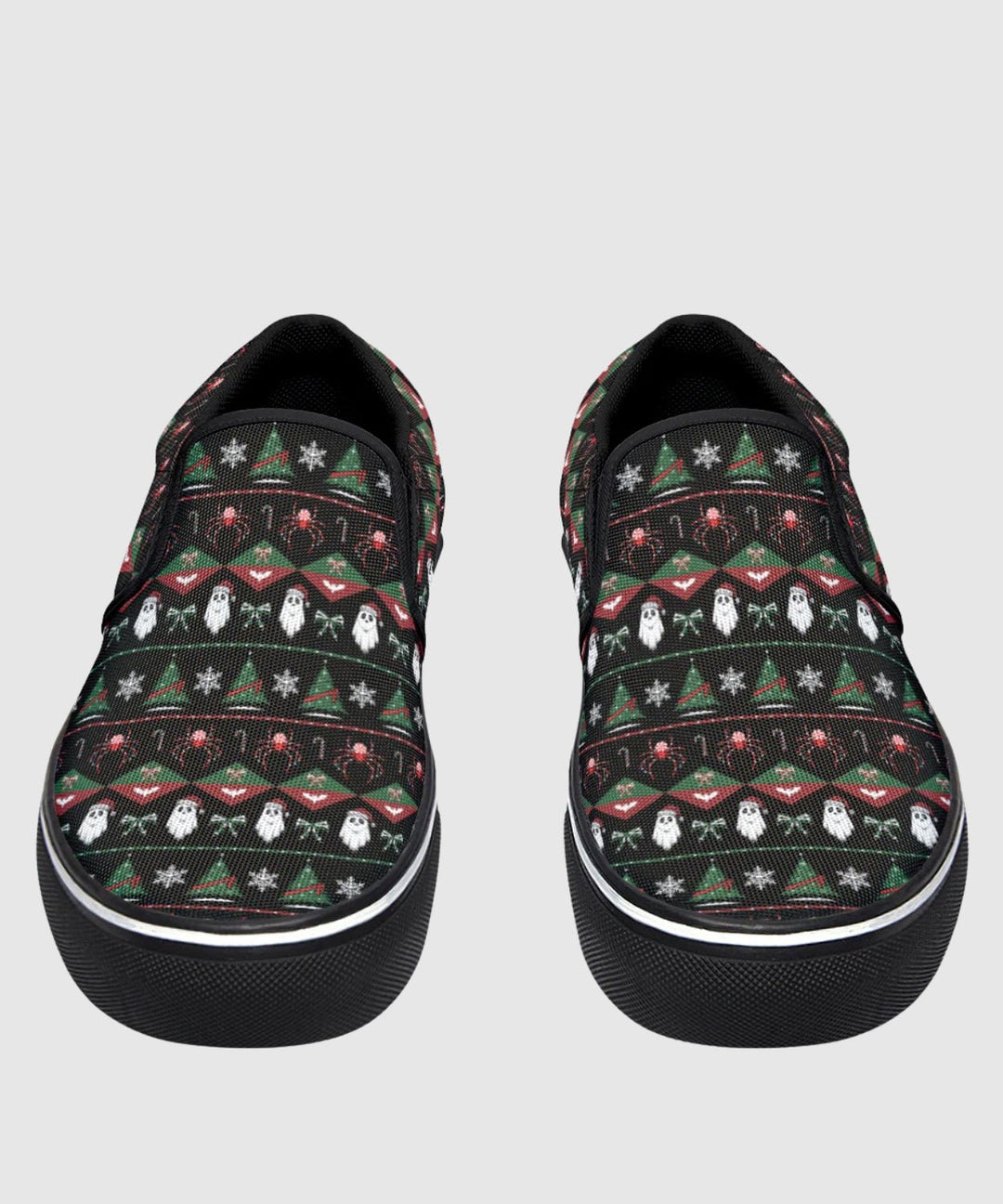 Merry Gothmas Slip On Sneakers - The Pagan Grimoire