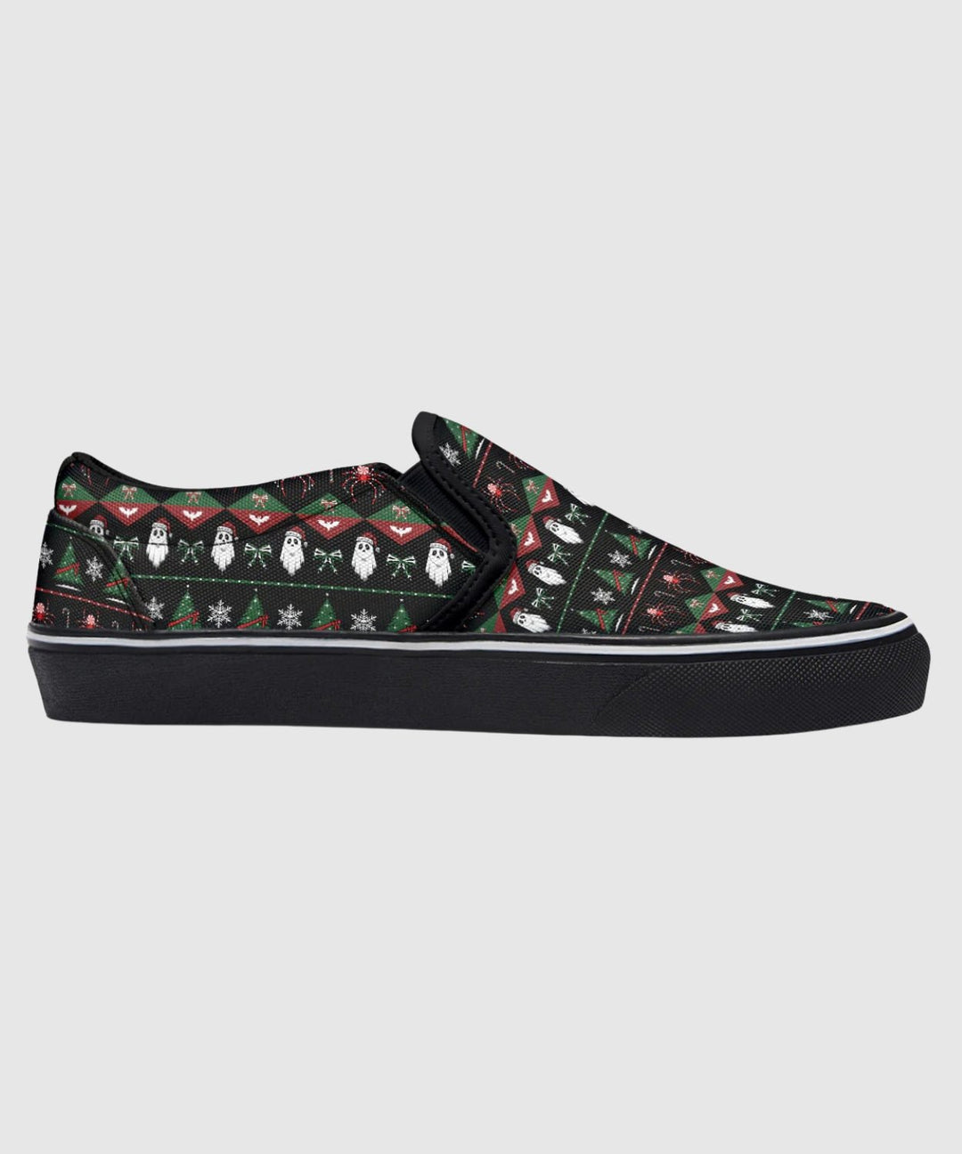 Merry Gothmas Slip On Sneakers - The Pagan Grimoire