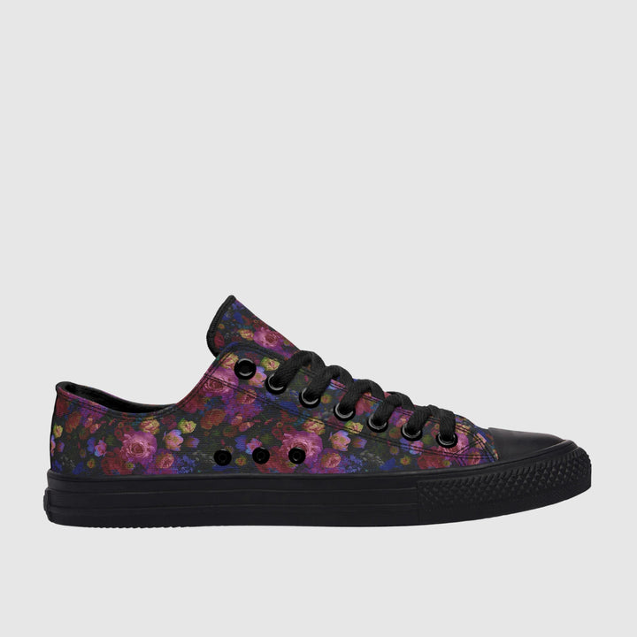 Midnight Bloom Gothic Low Tops