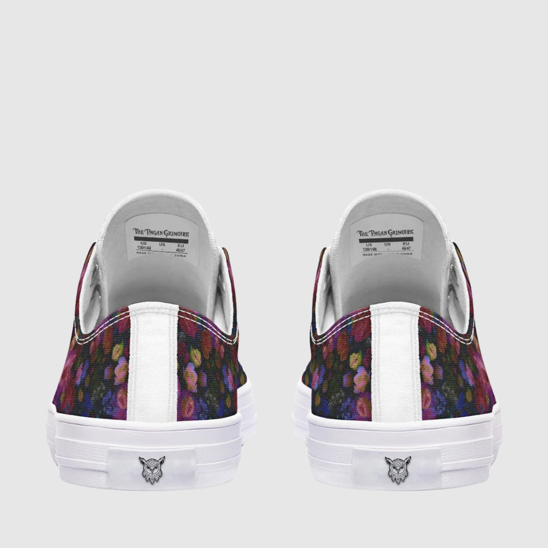 Midnight Bloom Gothic Low Tops