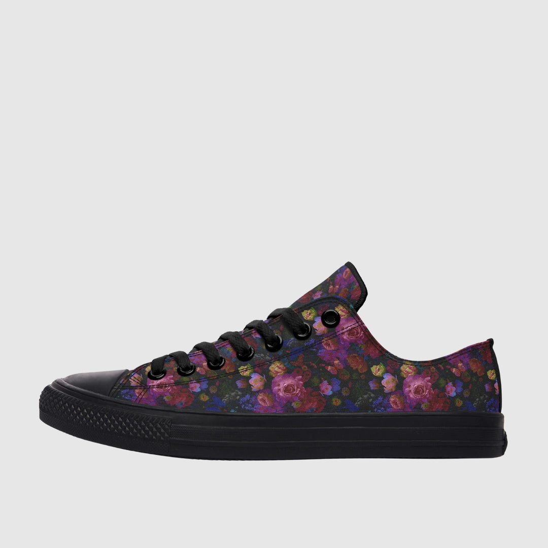 Midnight Bloom Gothic Low Tops