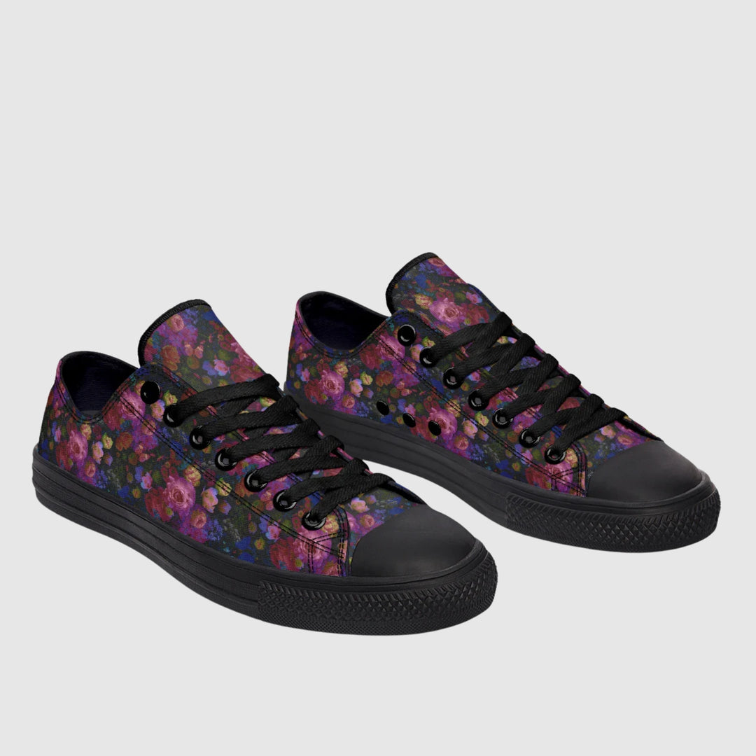 Midnight Bloom Gothic Low Tops