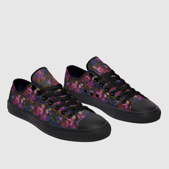 Midnight Bloom Gothic Low Tops