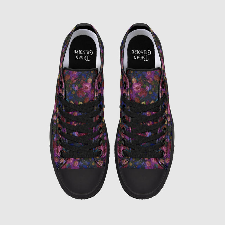 Midnight Bloom Gothic Low Tops