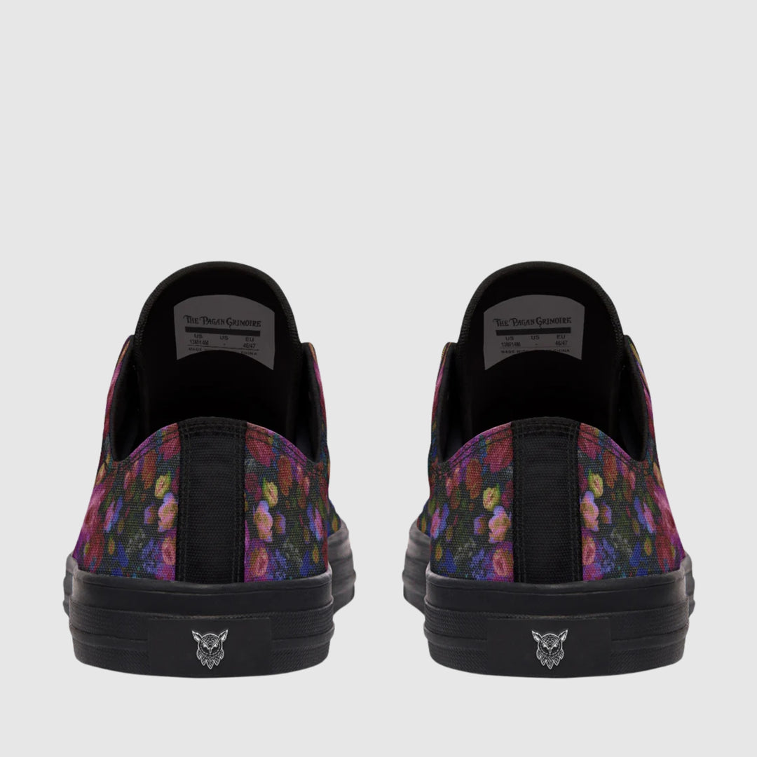 Midnight Bloom Gothic Low Tops