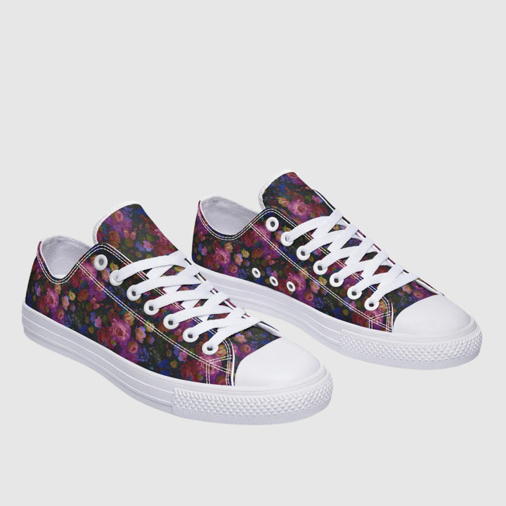 Midnight Bloom Gothic Low Tops