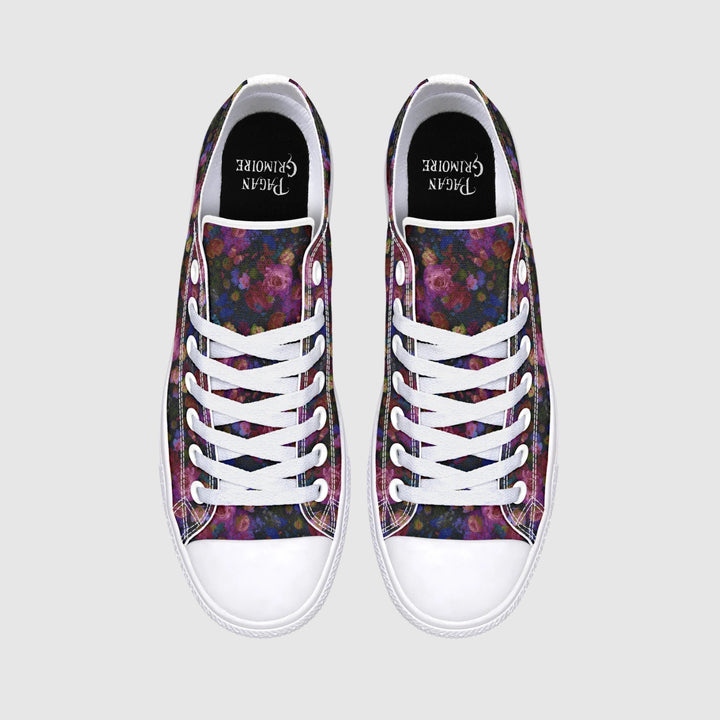 Midnight Bloom Gothic Low Tops