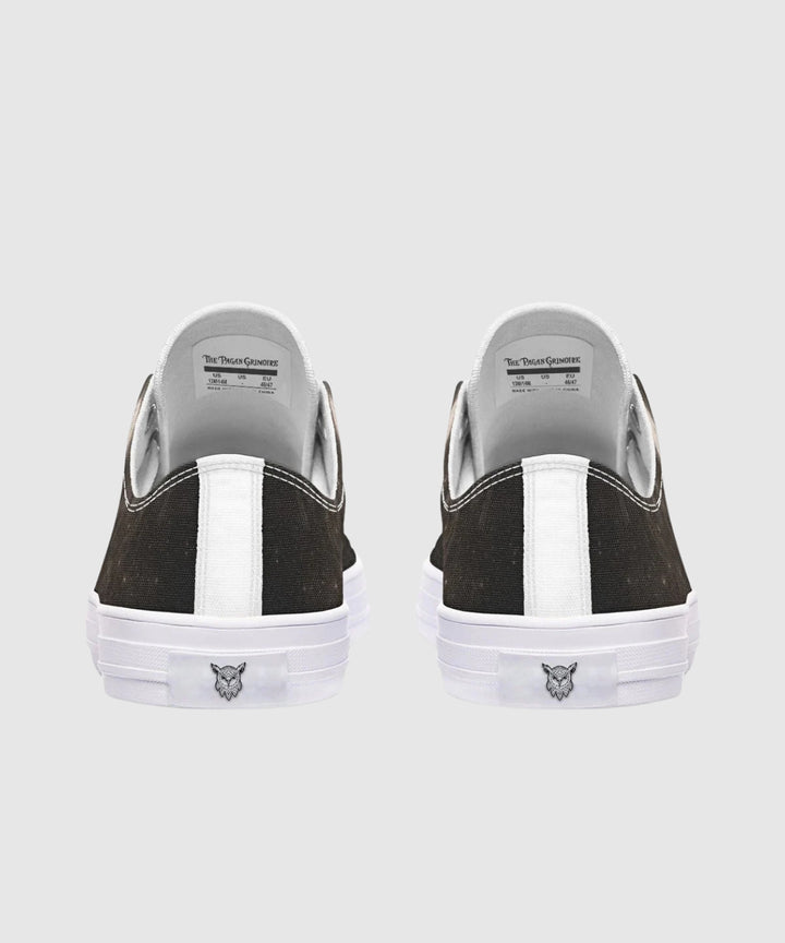 Moonlit Cat Low Tops - The Pagan Grimoire