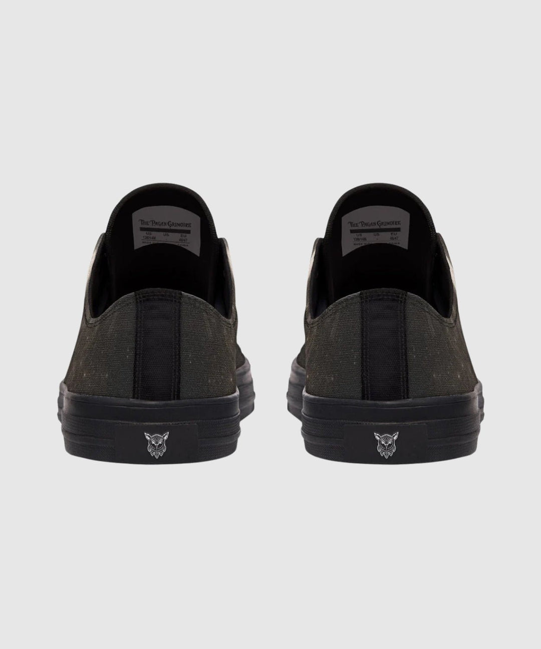 Moonlit Cat Low Tops - The Pagan Grimoire