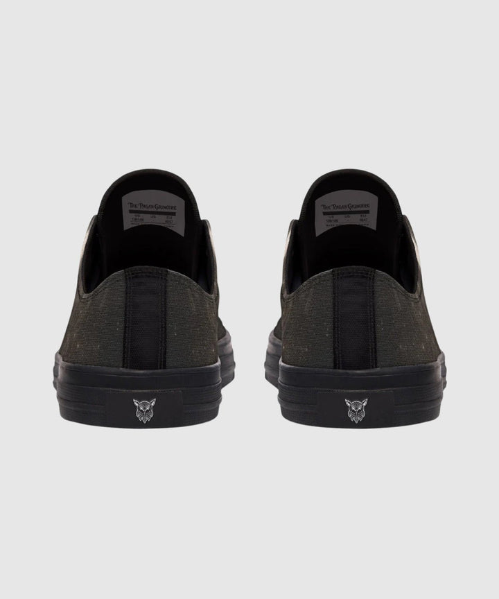 Moonlit Cat Low Tops - The Pagan Grimoire