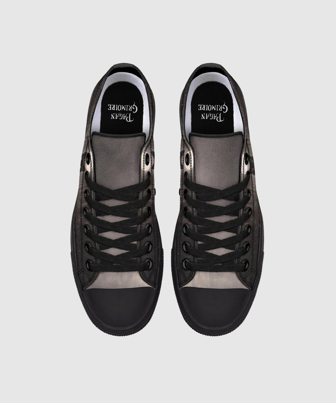 Moonlit Cat Low Tops - The Pagan Grimoire