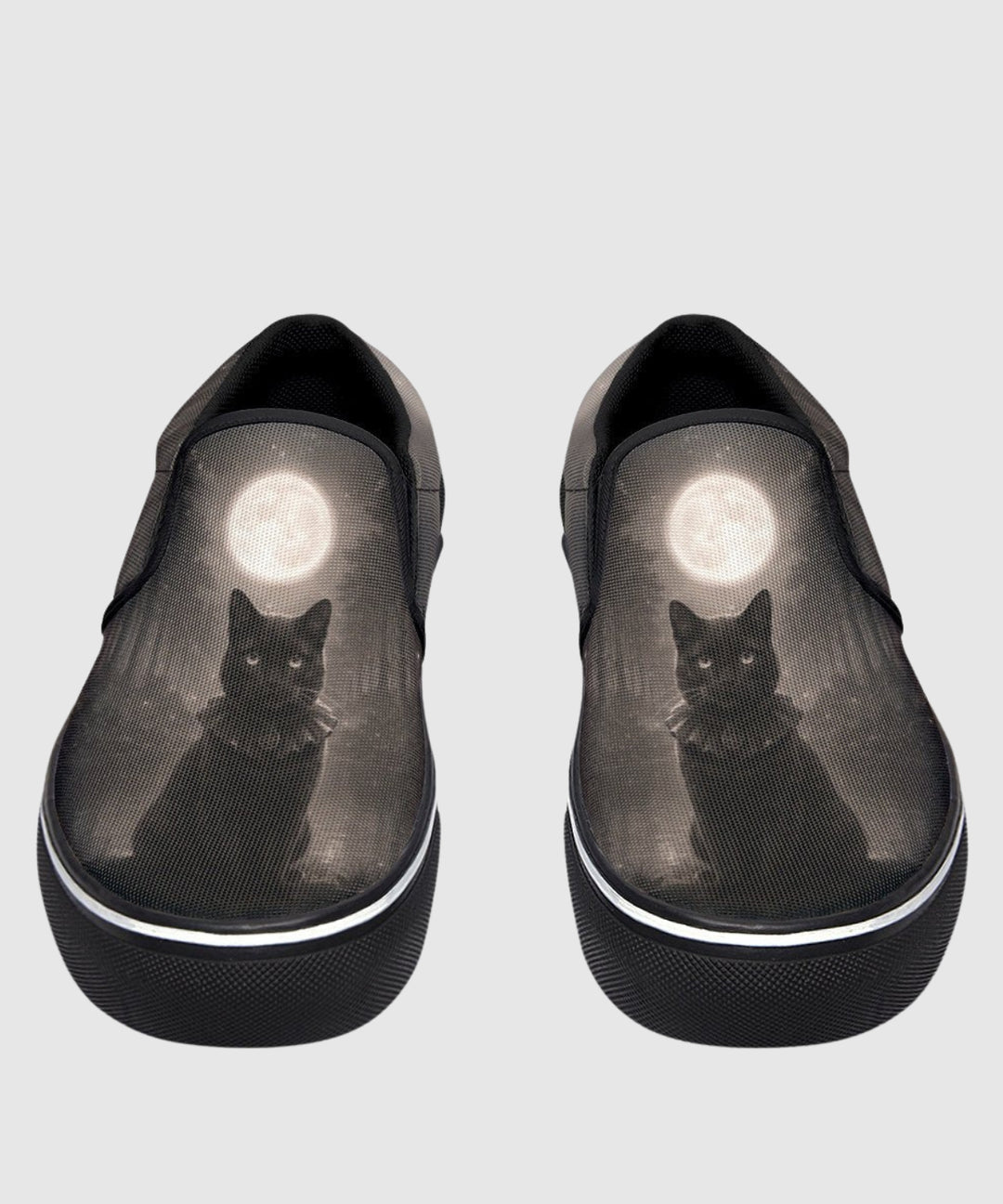 Moonlit Cat Slip - On Shoes - The Pagan Grimoire