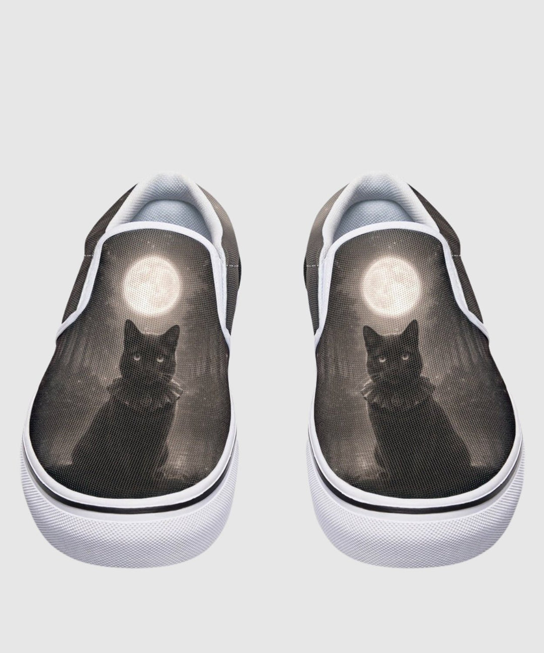 Moonlit Cat Slip - On Shoes - The Pagan Grimoire