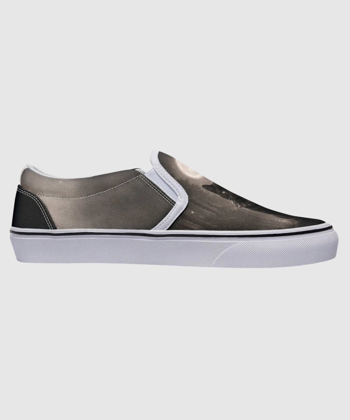 Moonlit Cat Slip - On Shoes - The Pagan Grimoire