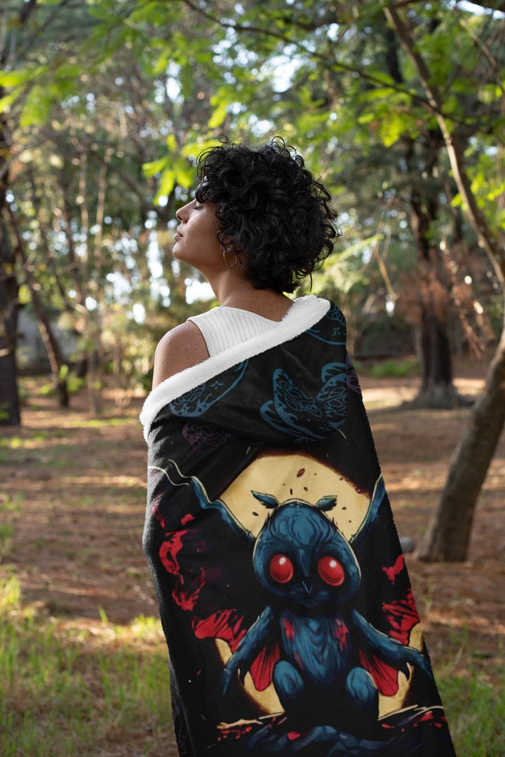 Mothman Hooded Blanket - The Pagan Grimoire