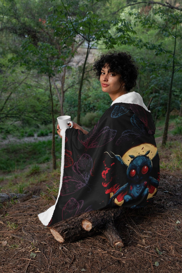 Mothman Hooded Blanket - The Pagan Grimoire