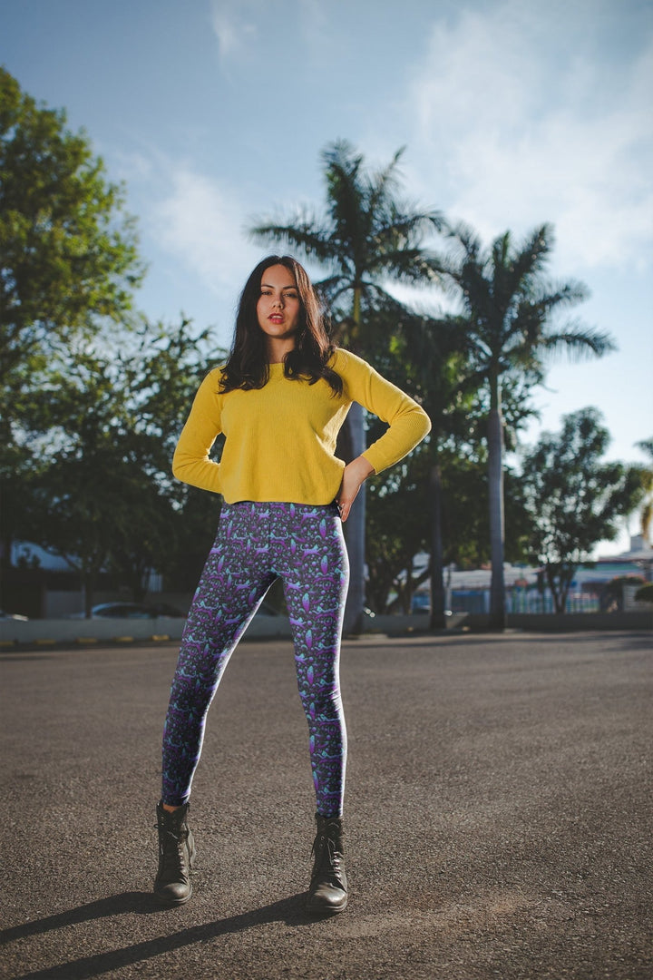 Neon Galaxy Cats Leggings - The Pagan Grimoire