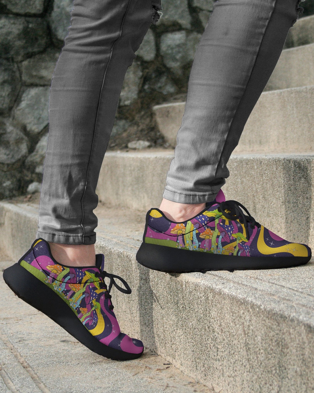 Neon Mushroom Sneakers - The Pagan Grimoire