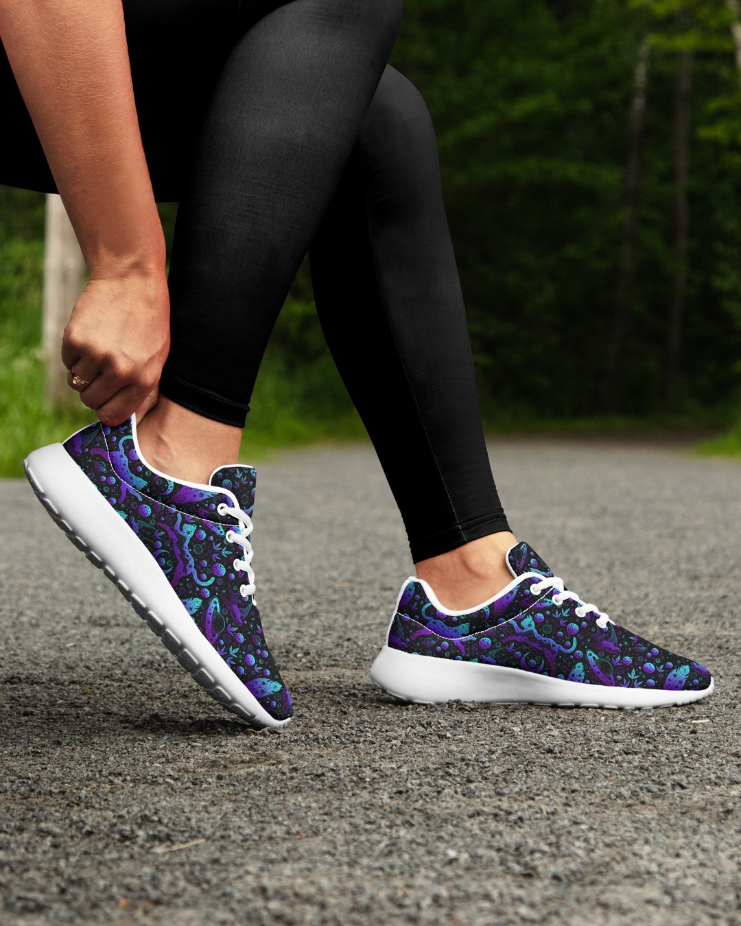 Neon Galaxy Cats Sneakers - The Pagan Grimoire