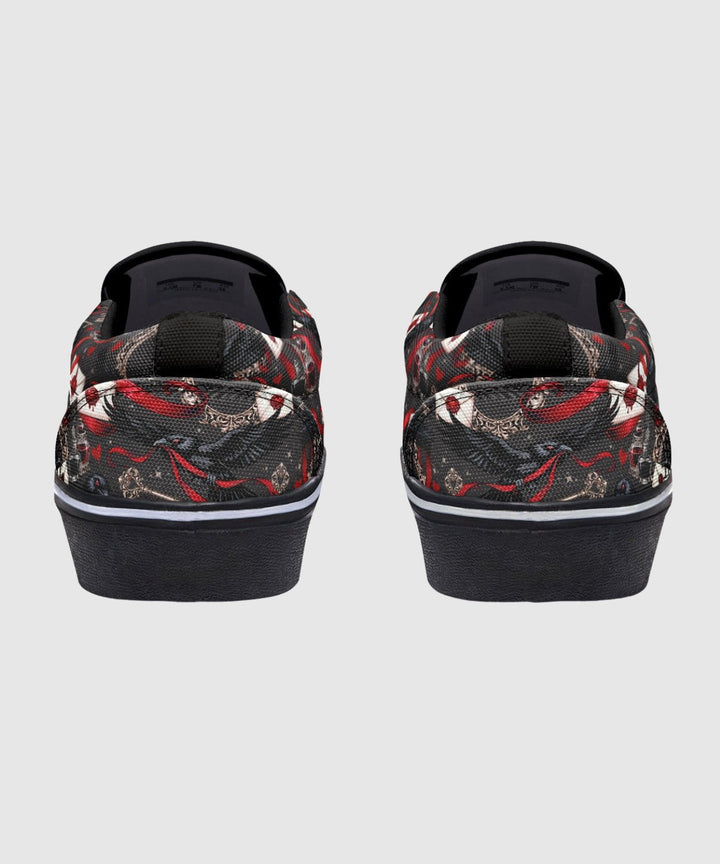 Nevermore Raven Slip On Shoes - The Pagan Grimoire