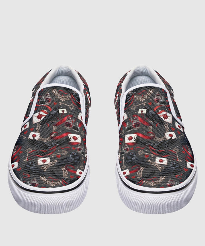 Nevermore Raven Slip On Shoes - The Pagan Grimoire