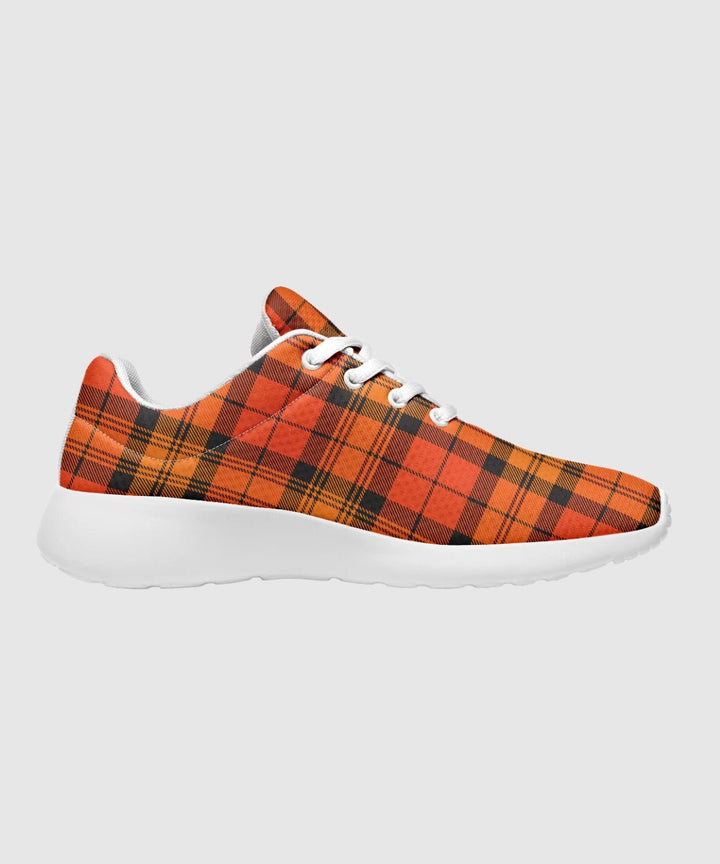 Orange and Black Plaid Sneakers - The Pagan Grimoire