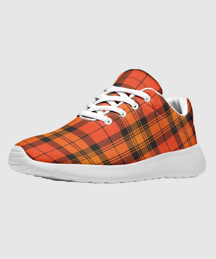 Orange and Black Plaid Sneakers - The Pagan Grimoire