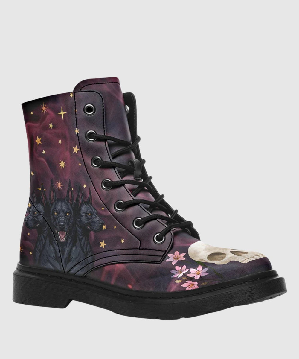 Persephone Combat Boots - The Pagan Grimoire
