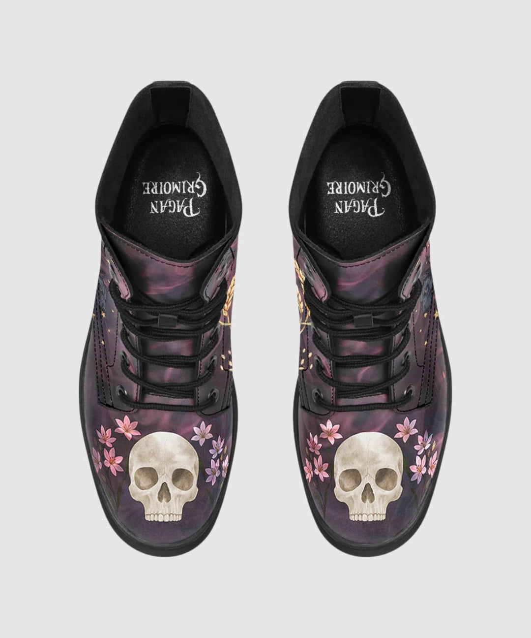 Persephone Combat Boots - The Pagan Grimoire