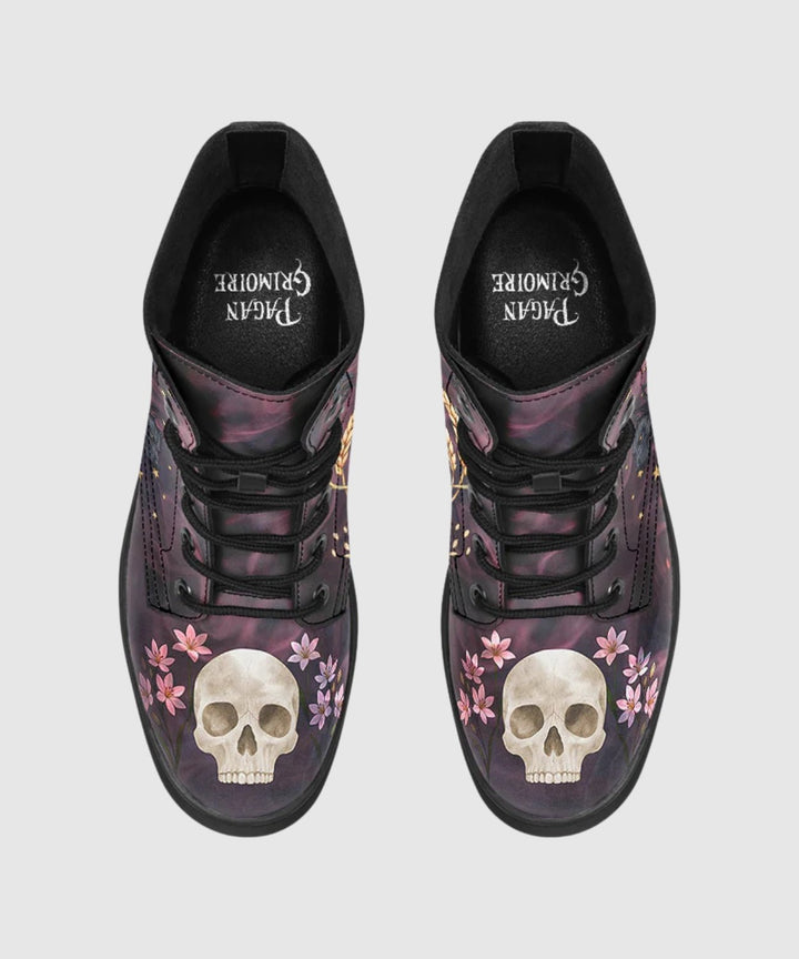 Persephone Combat Boots - The Pagan Grimoire