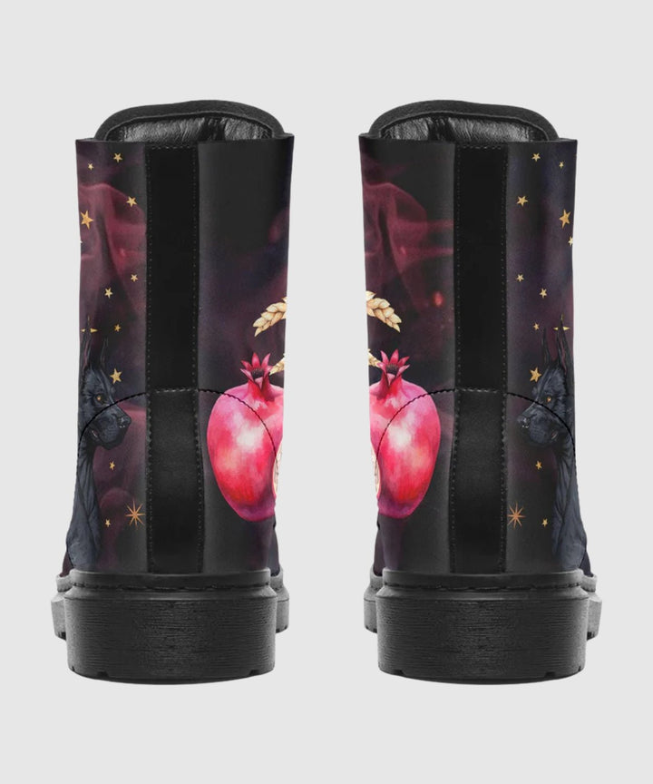 Persephone Combat Boots - The Pagan Grimoire