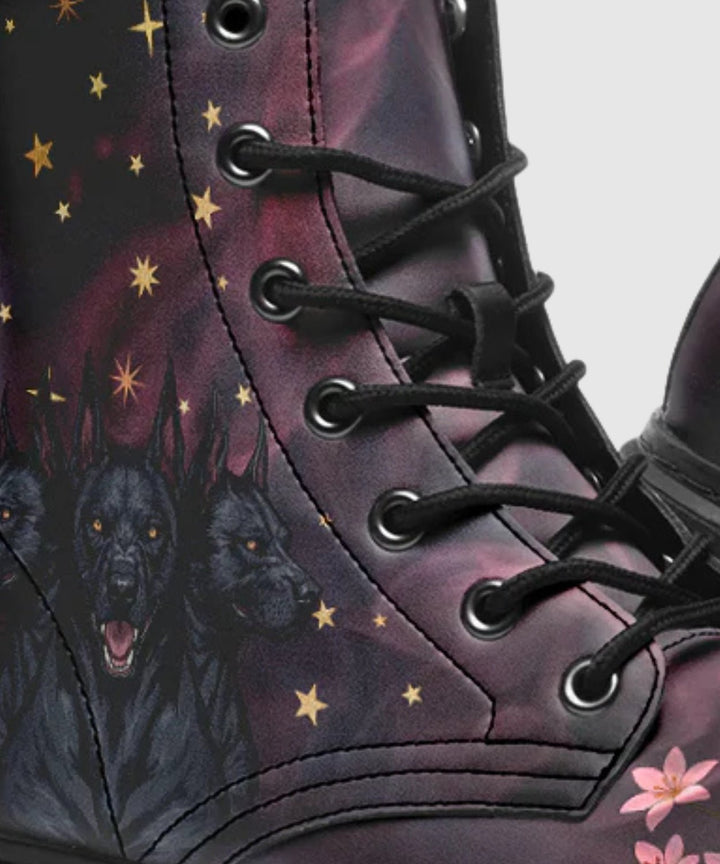 Persephone Combat Boots - The Pagan Grimoire