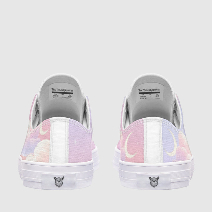Pink Candy Clouds Low Tops - The Pagan Grimoire