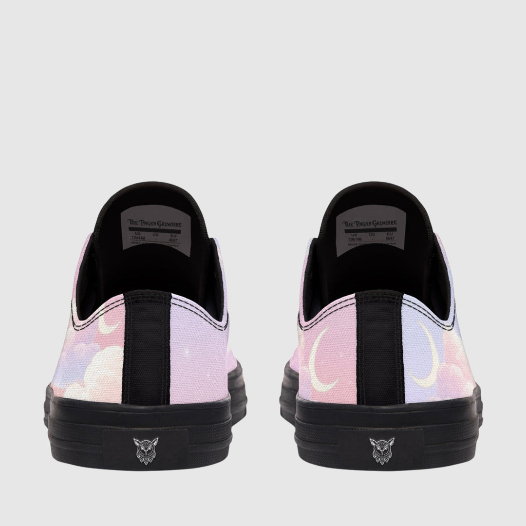 Pink Candy Clouds Low Tops - The Pagan Grimoire