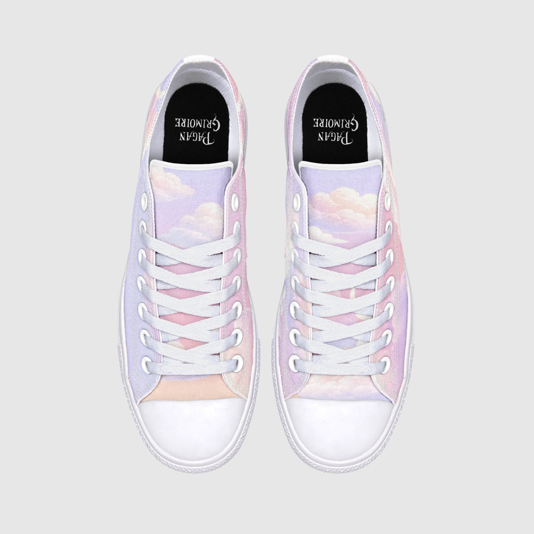 Pink Candy Clouds Low Tops - The Pagan Grimoire