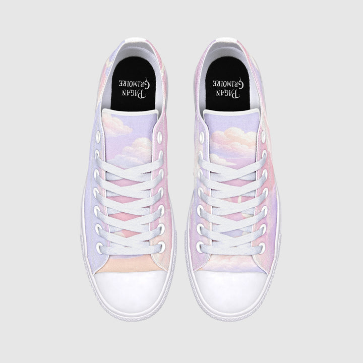 Pink Candy Clouds Low Tops - The Pagan Grimoire