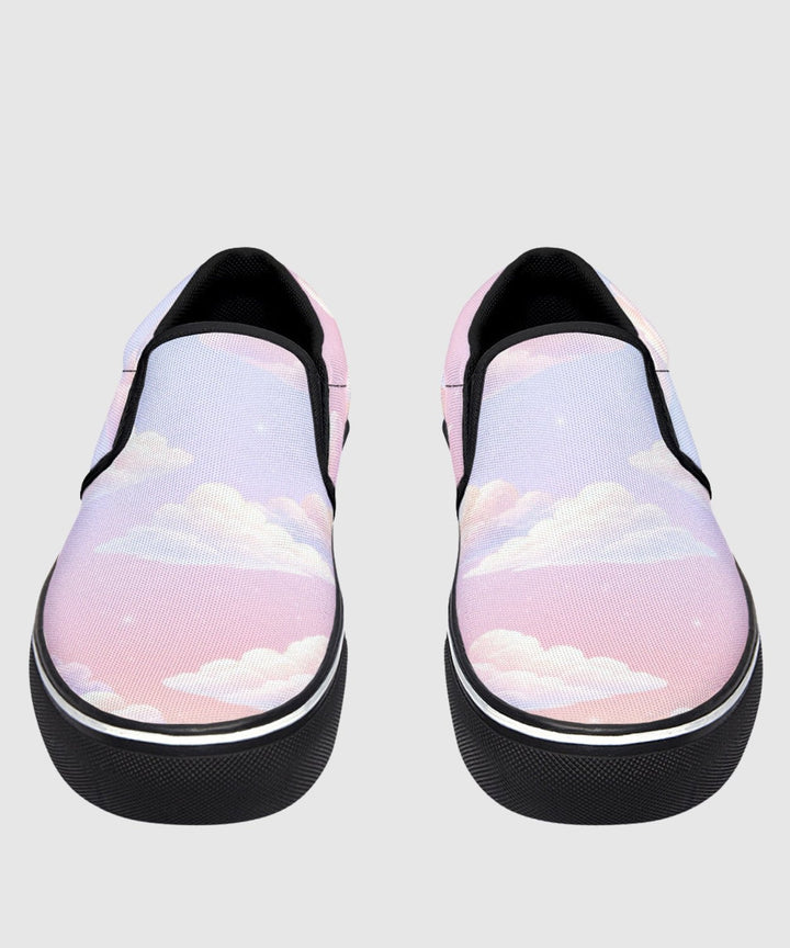 Pink Candy Clouds Slip On Shoes - The Pagan Grimoire