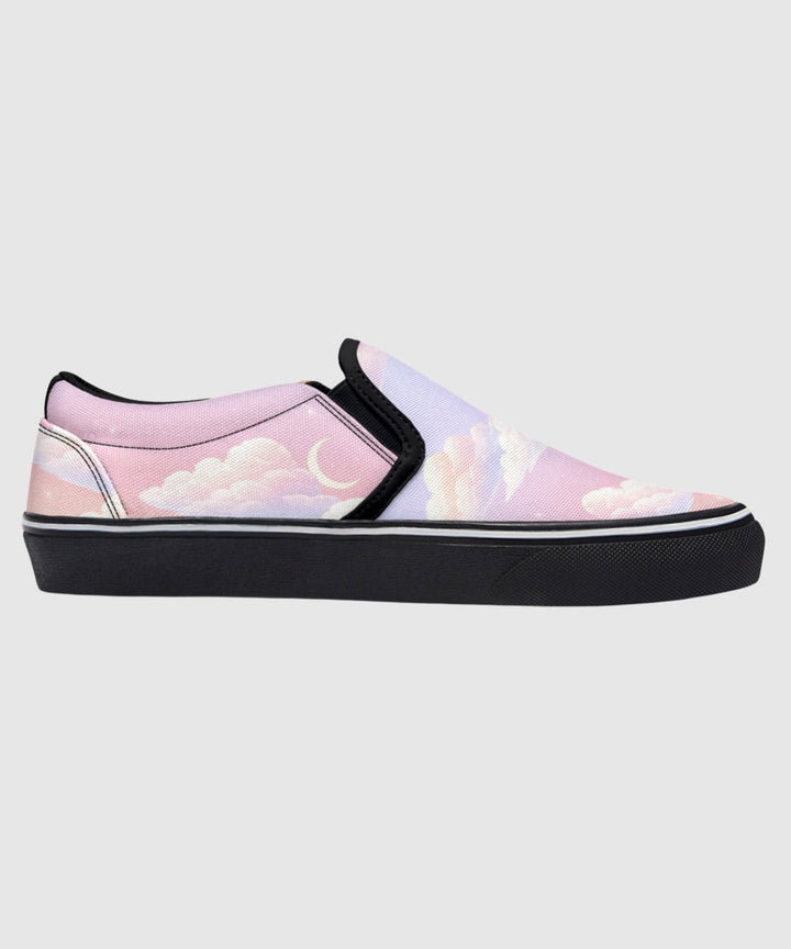 Pink Candy Clouds Slip On Shoes - The Pagan Grimoire