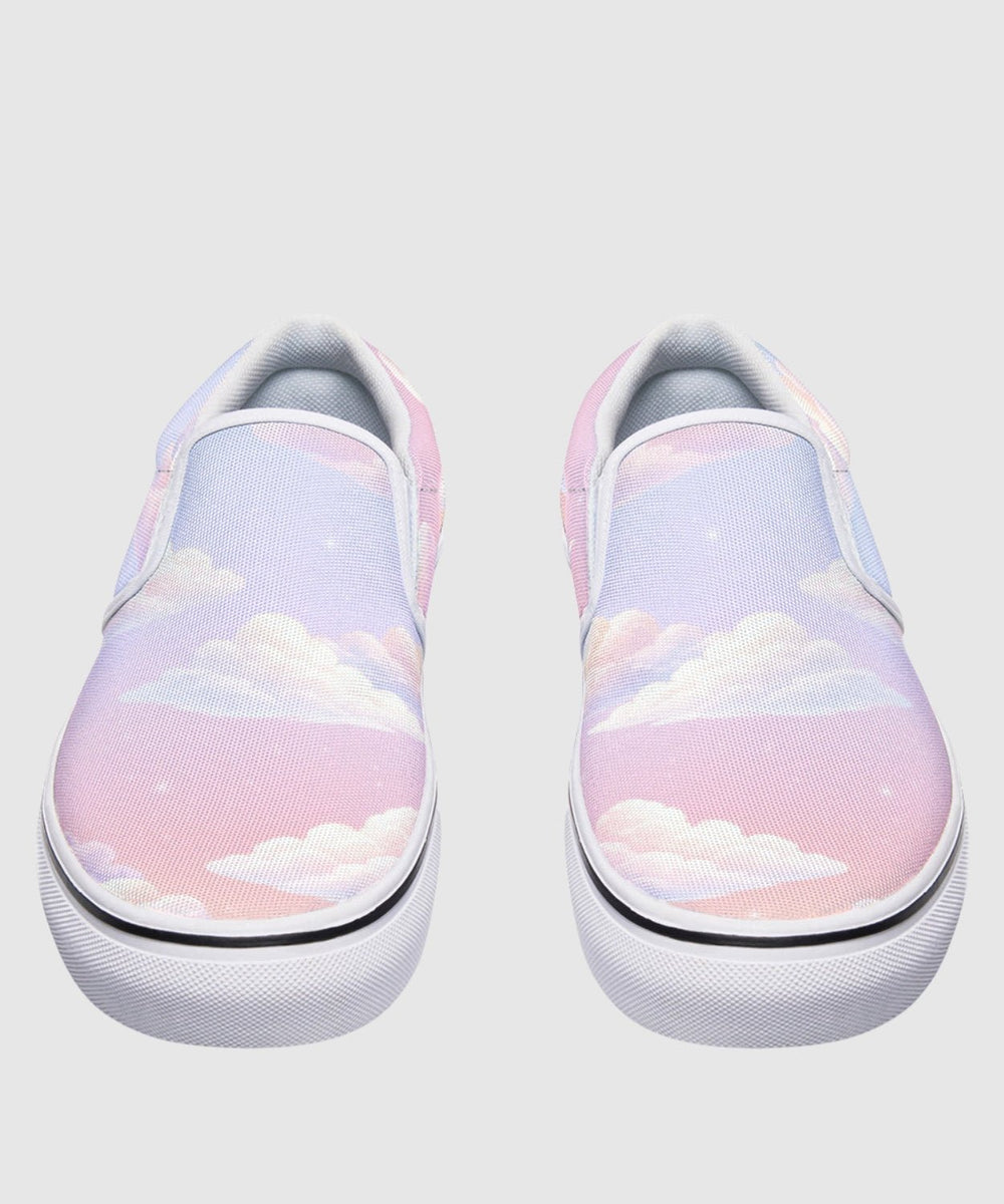 Pink Candy Clouds Slip On Shoes - The Pagan Grimoire