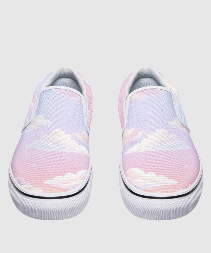 Pink Candy Clouds Slip On Shoes - The Pagan Grimoire