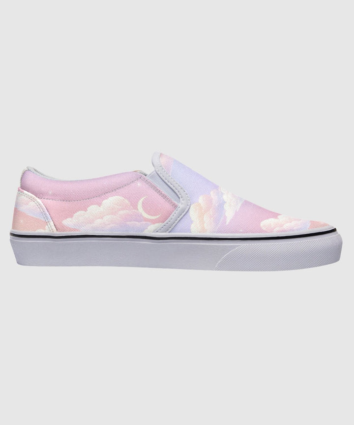 Pink Candy Clouds Slip On Shoes - The Pagan Grimoire