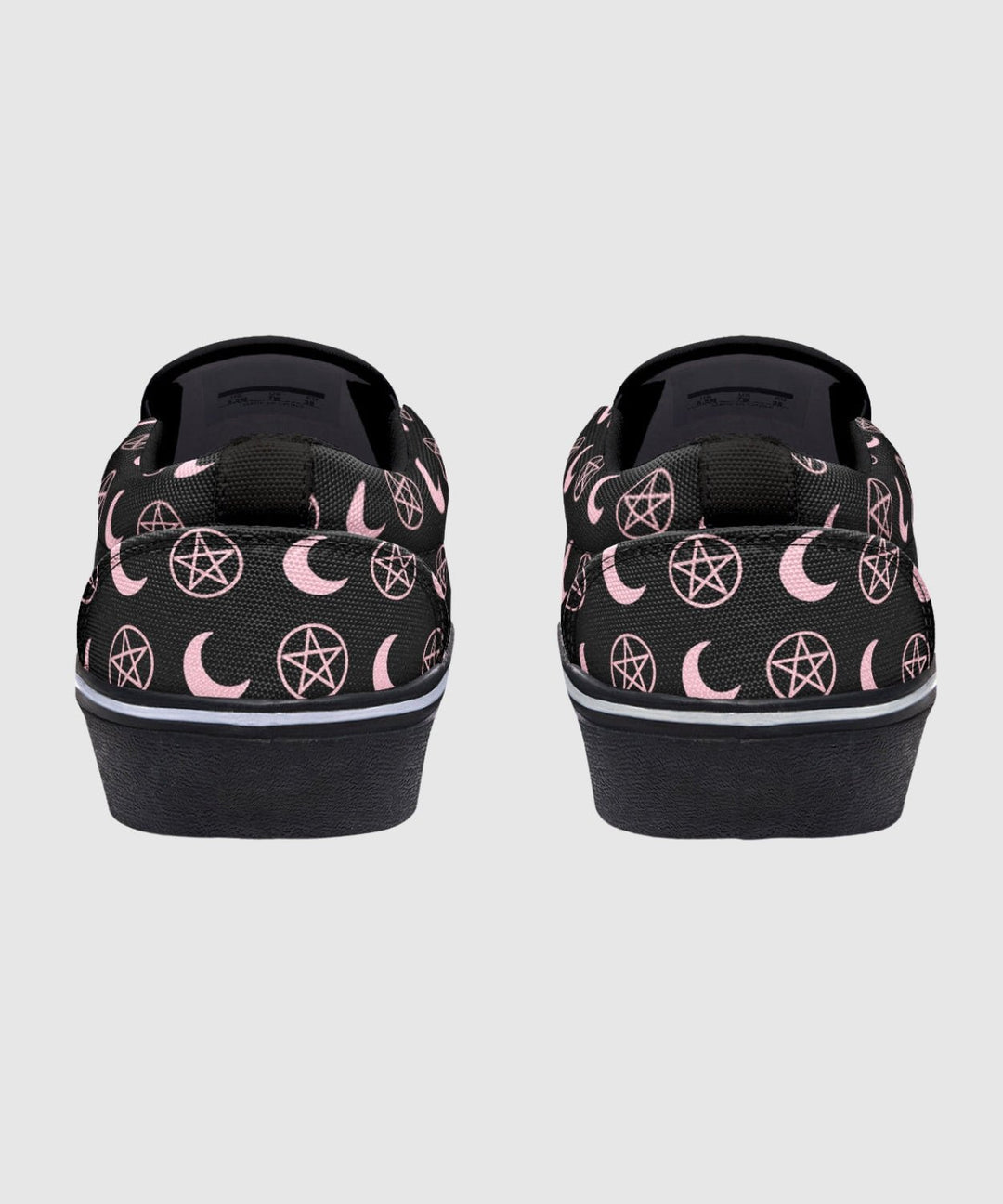 Pink Moons and Pentagrams Slip On Shoes - The Pagan Grimoire