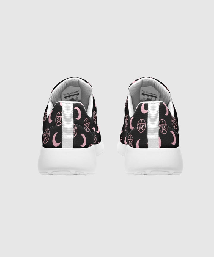 Pink Moons and Pentagrams Sneakers - The Pagan Grimoire