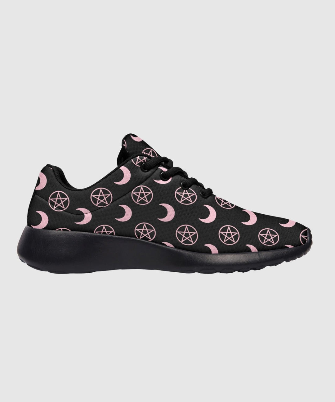 Pink Moons and Pentagrams Sneakers - The Pagan Grimoire
