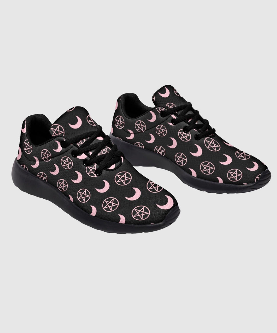 Pink Moons and Pentagrams Sneakers - The Pagan Grimoire