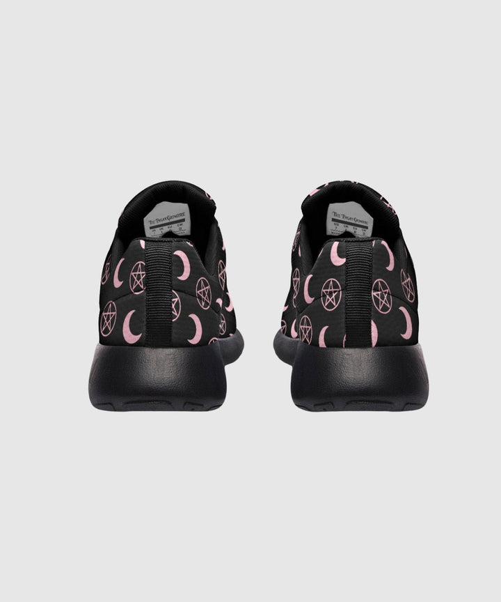 Pink Moons and Pentagrams Sneakers - The Pagan Grimoire
