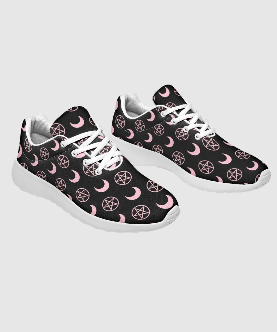 Pink Moons and Pentagrams Sneakers - The Pagan Grimoire