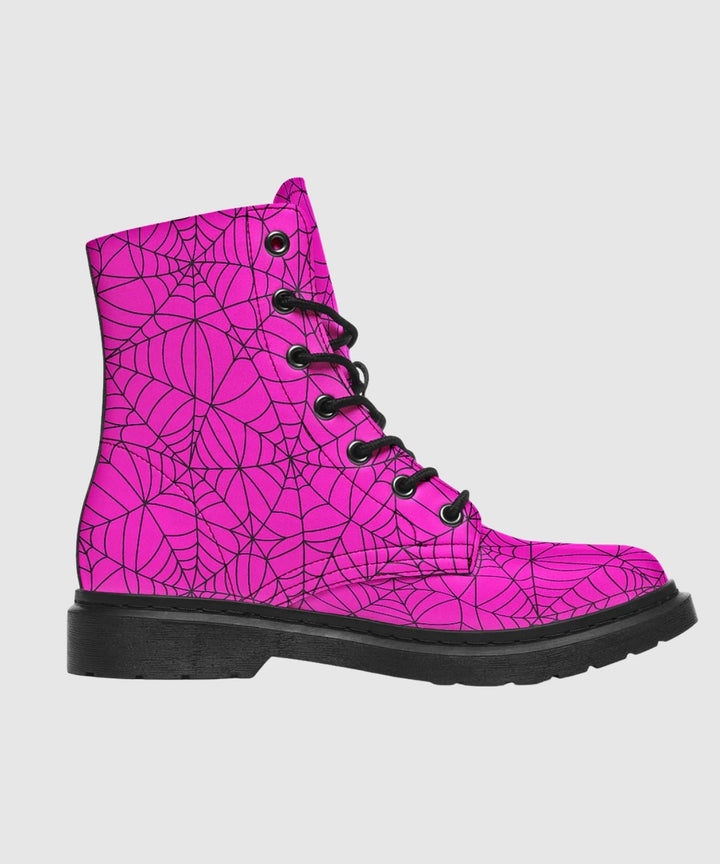 Pink Spiderweb Boots - The Pagan Grimoire