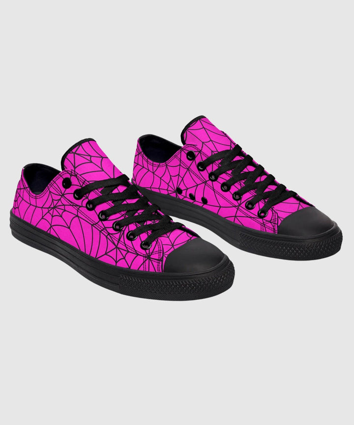 Pink Spiderweb Low Tops - The Pagan Grimoire